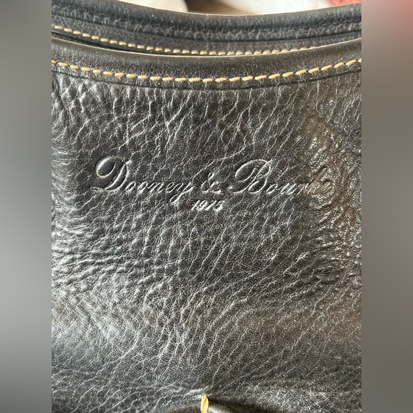 Vintage Rare Dooney & Bourke  purse Satchel Black  Florentine Leather - Picture 11 of 13